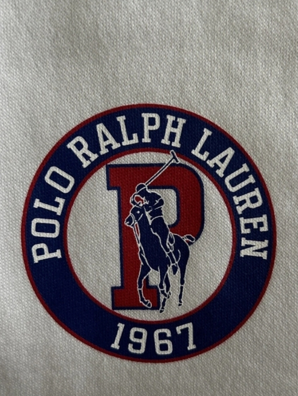 NWT Men's Polo by Ralph Lauren White Athletic Terry Shorts with Patch - Picture 4 of 6